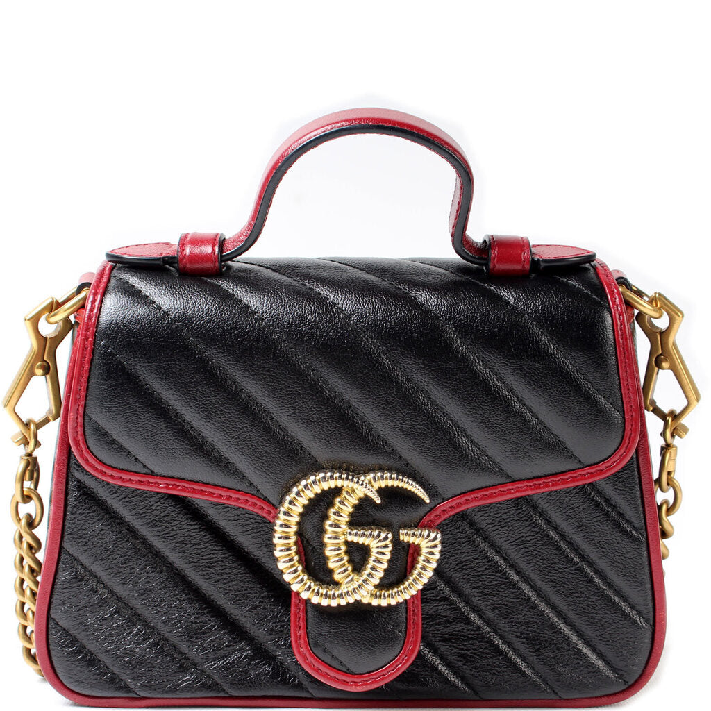 Gucci Marmont Mini Top Handle Travel Bag Top Handle