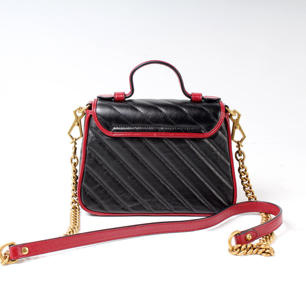 Gucci Marmont Mini Top Handle Travel Bag Top Handle