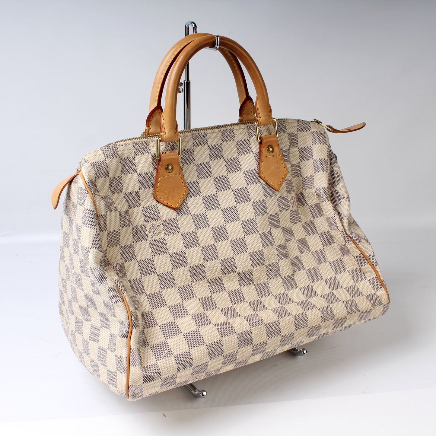 Louis Vuitton Speedy 30 Azur Damier Handbag Azur 15