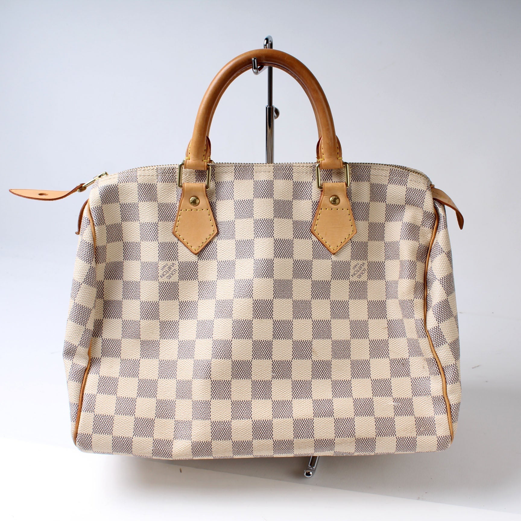 Louis Vuitton Speedy 30 Azur Damier Handbag Azur 15