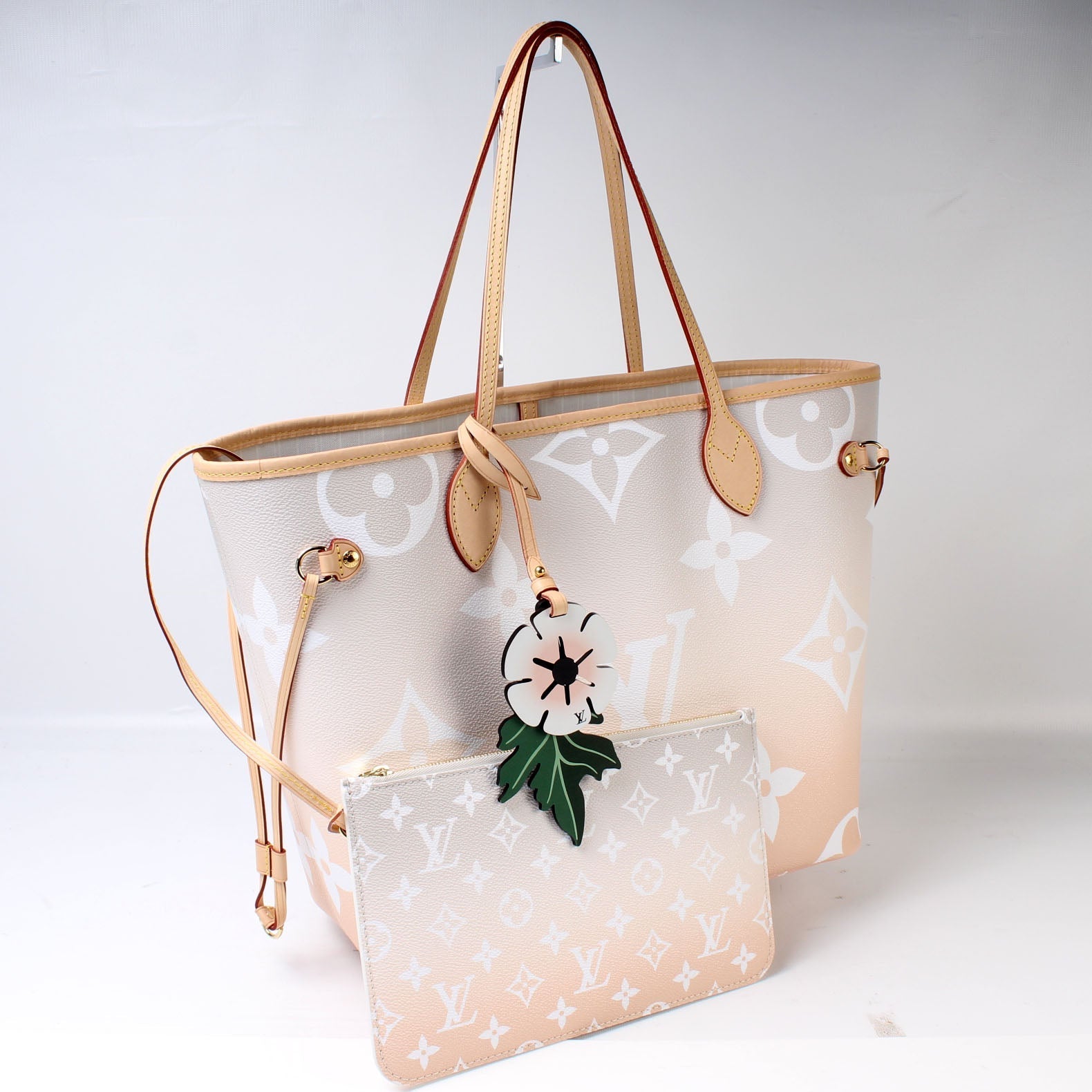 Louis Vuitton Neverfull MM By Pool W Pochette Tote Bag