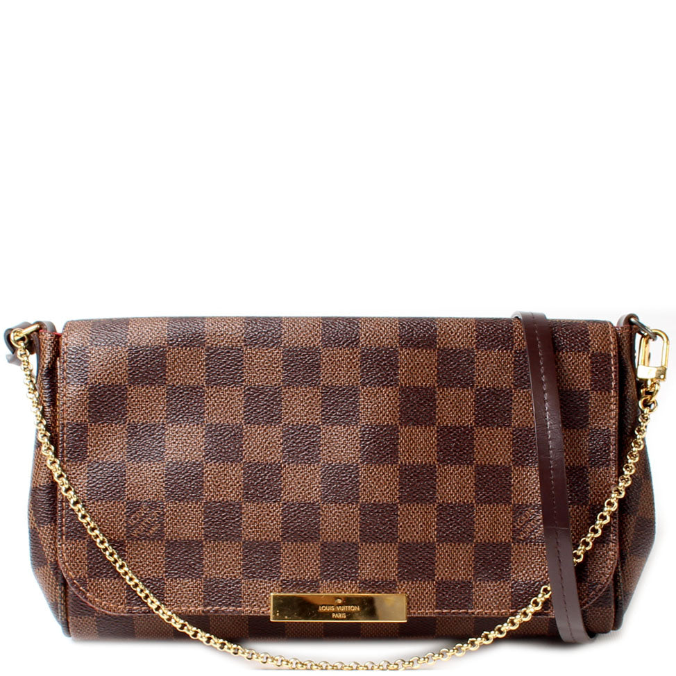 Louis Vuitton Favorite MM Ebene Damier Handbag Ebene 5D880C9B