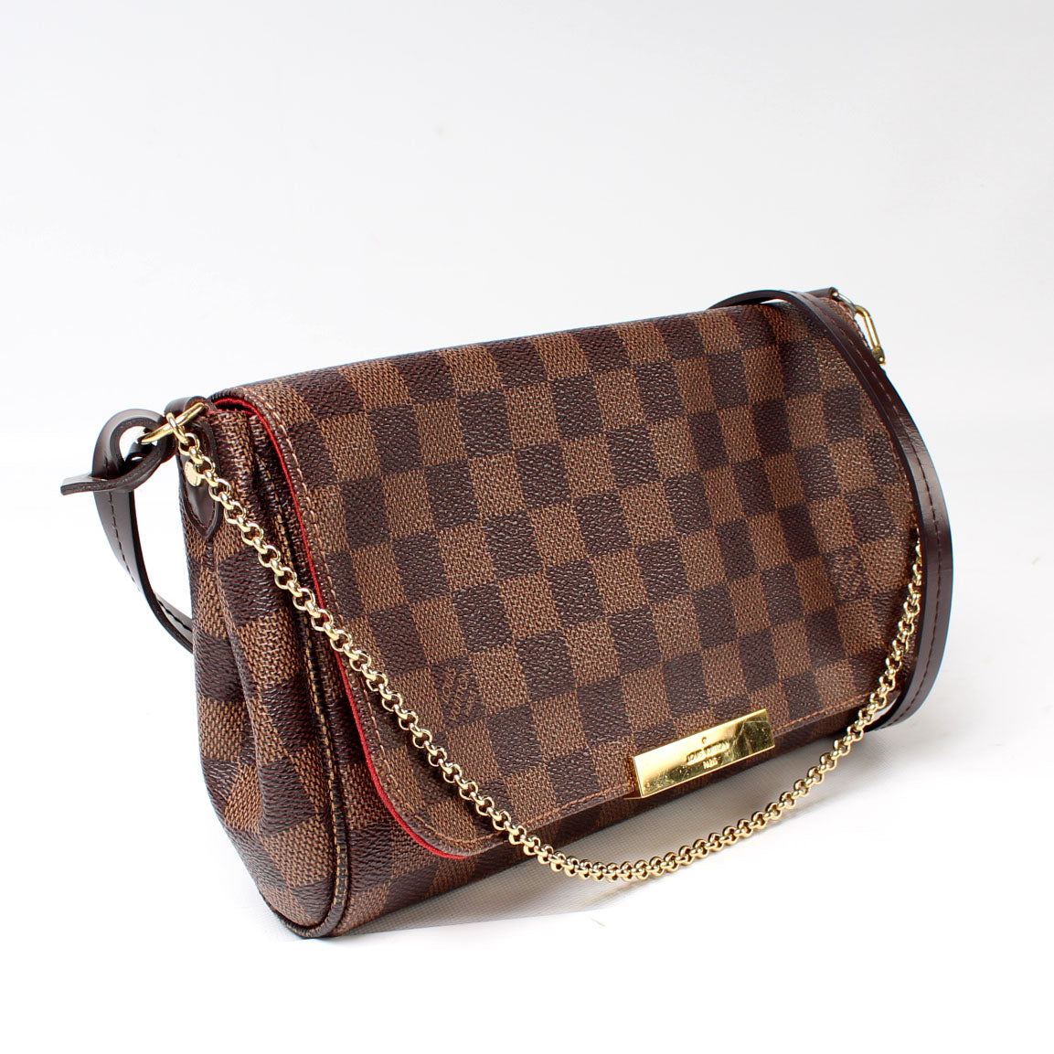 Louis Vuitton Favorite MM Ebene Damier Handbag Ebene 5D880C9B