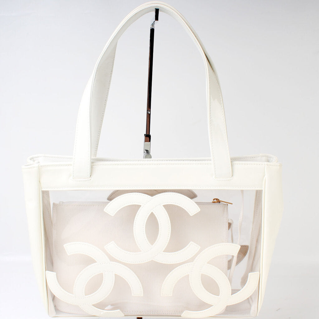 Chanel Beach PVC Triple CC Handbag