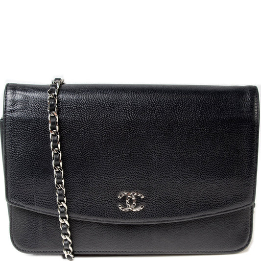 Chanel WOC Timeless CC Caviar Clutch Bag