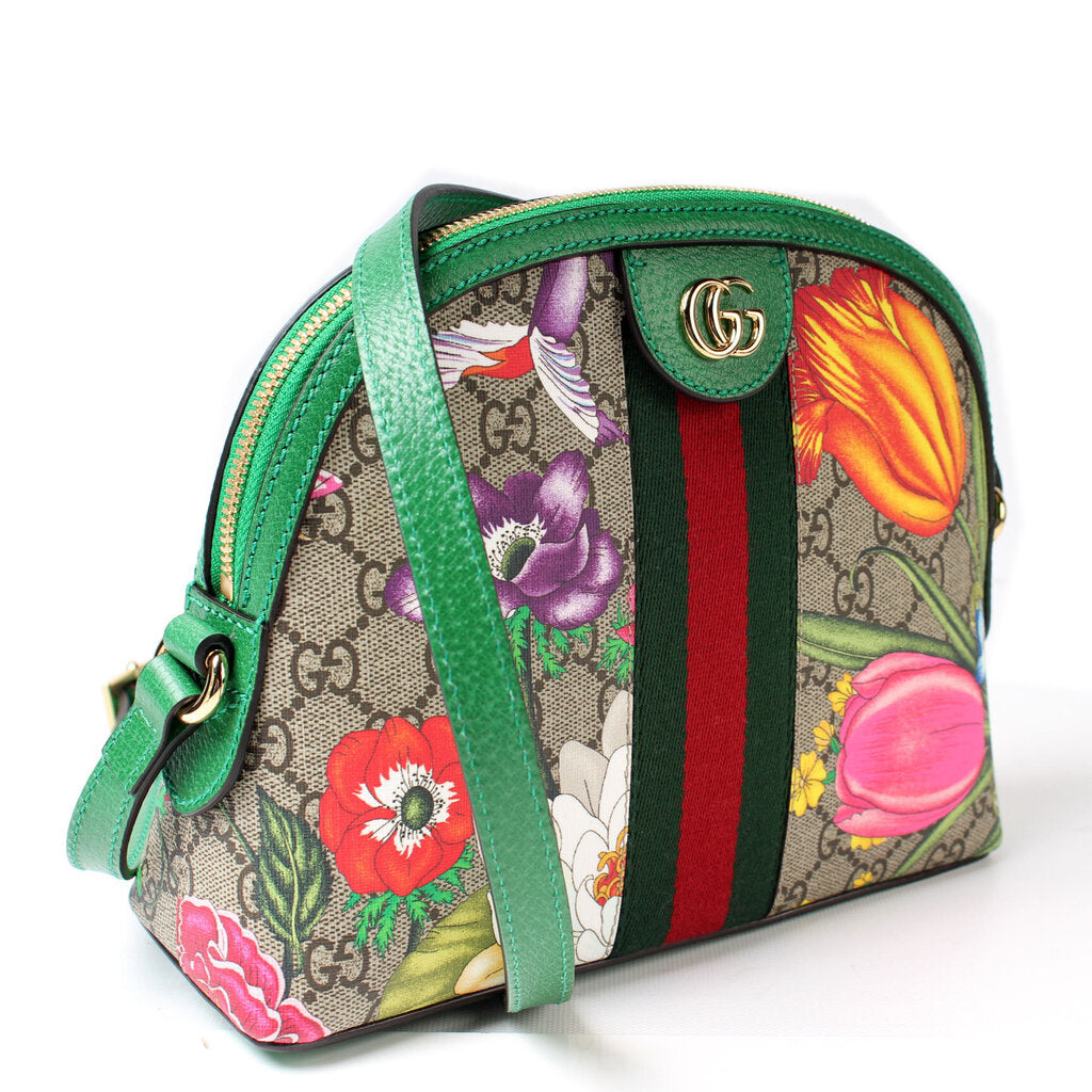 Gucci Ophidia GG Supreme Flora Small Crossbody Bag