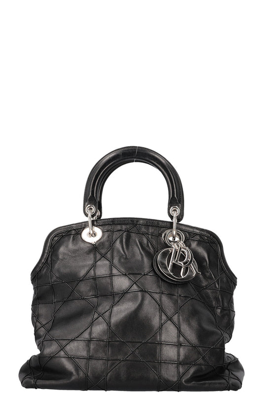 Dior Granville Bag Cannage Leather Black Handbag