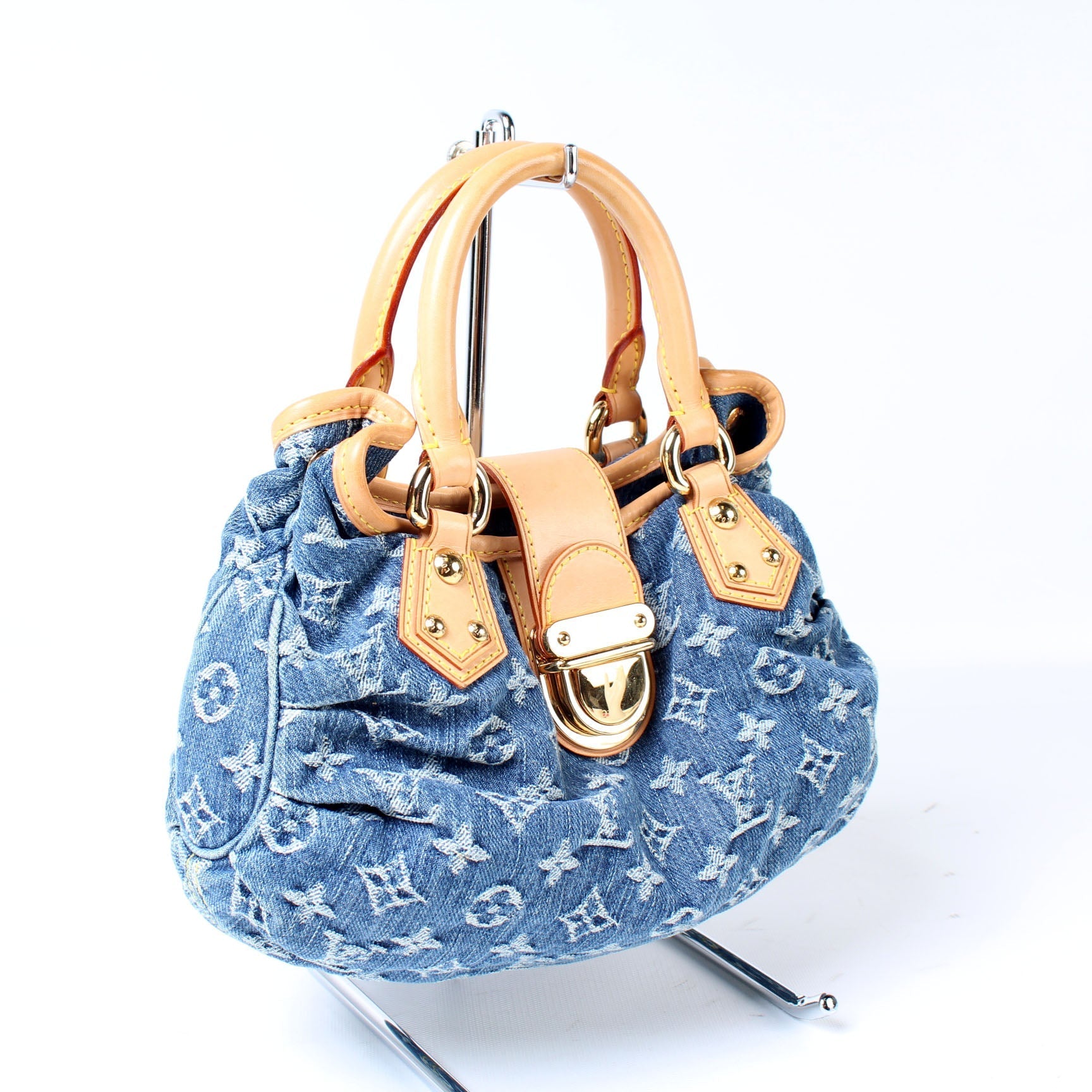 Louis Vuitton Pleaty Denim Mini Bag
