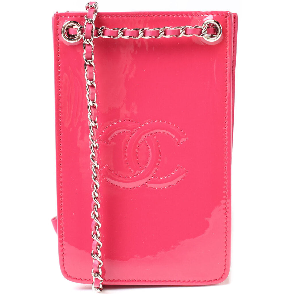 Chanel Timeless Patent Phone Holder Handbag