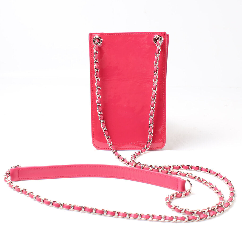 Chanel Timeless Patent Phone Holder Handbag
