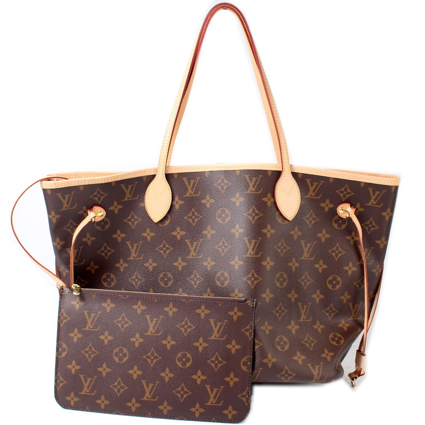 Louis Vuitton Neverfull MM W Pochette Monogram Tote Bag Pochette 1C6Ce345