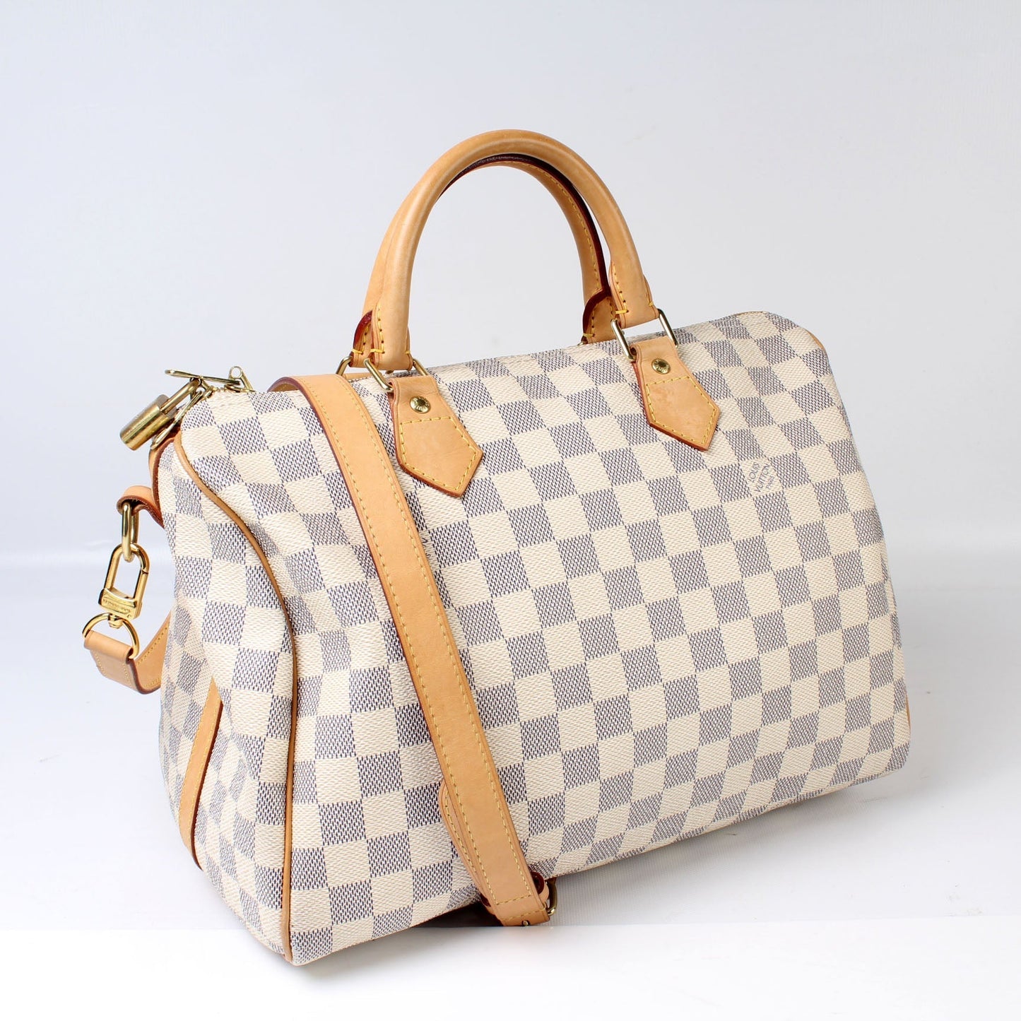 Louis Vuitton Speedy 30 Bandouliere Azur Damier Handbag