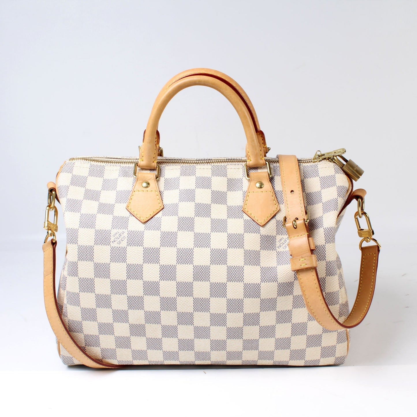 Louis Vuitton Speedy 30 Bandouliere Azur Damier Handbag