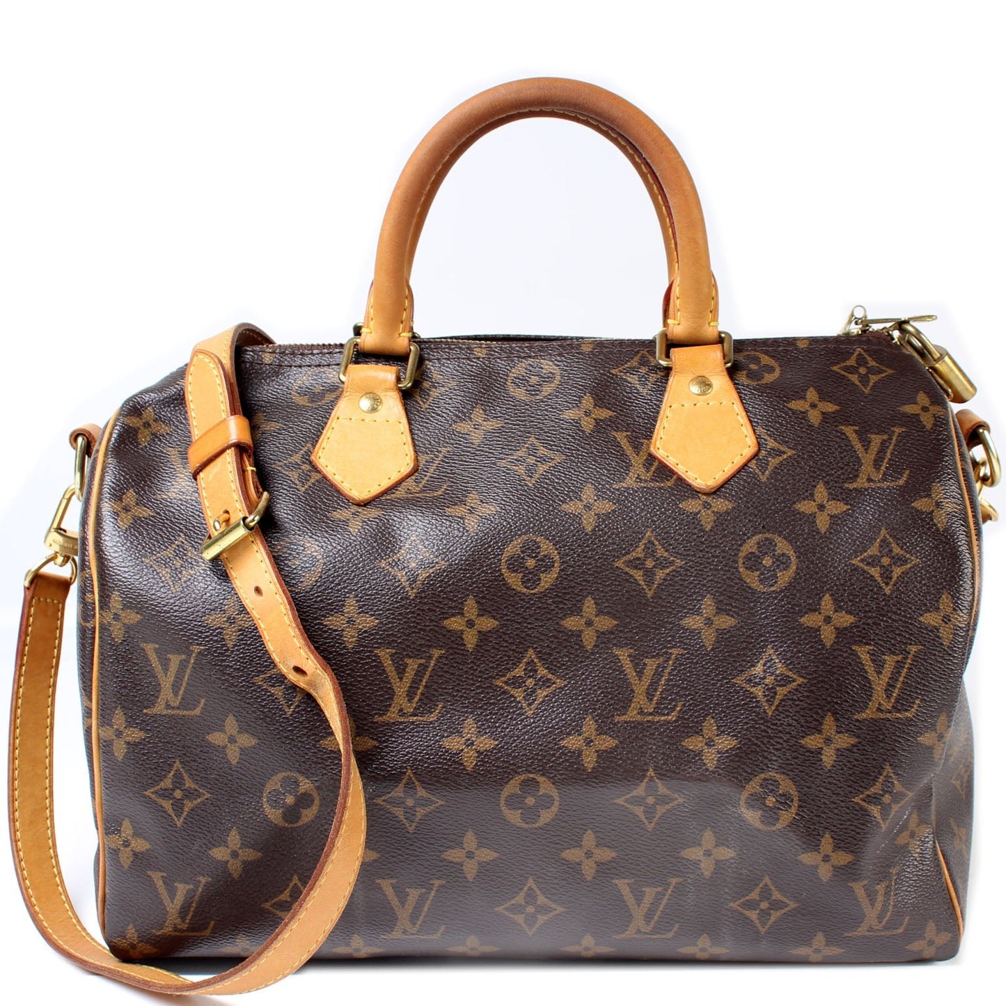 Louis Vuitton Speedy 30 Bandouliere Monogram Handbag Monogram 14