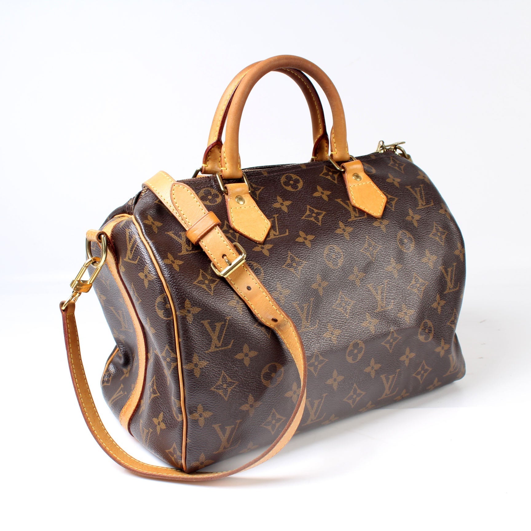 Louis Vuitton Speedy 30 Bandouliere Monogram Handbag Monogram 14