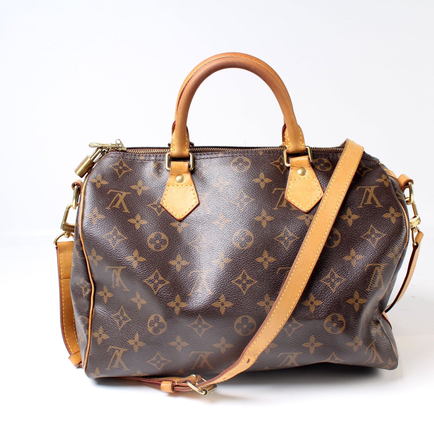 Louis Vuitton Speedy 30 Bandouliere Monogram Handbag Monogram 14