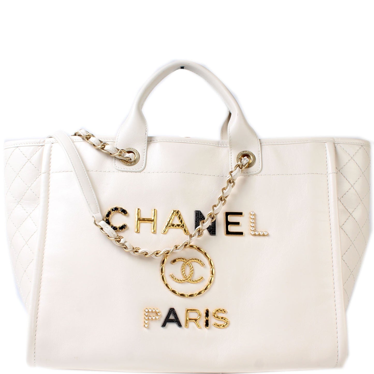 Chanel Deauville Charms Leather Key Chain