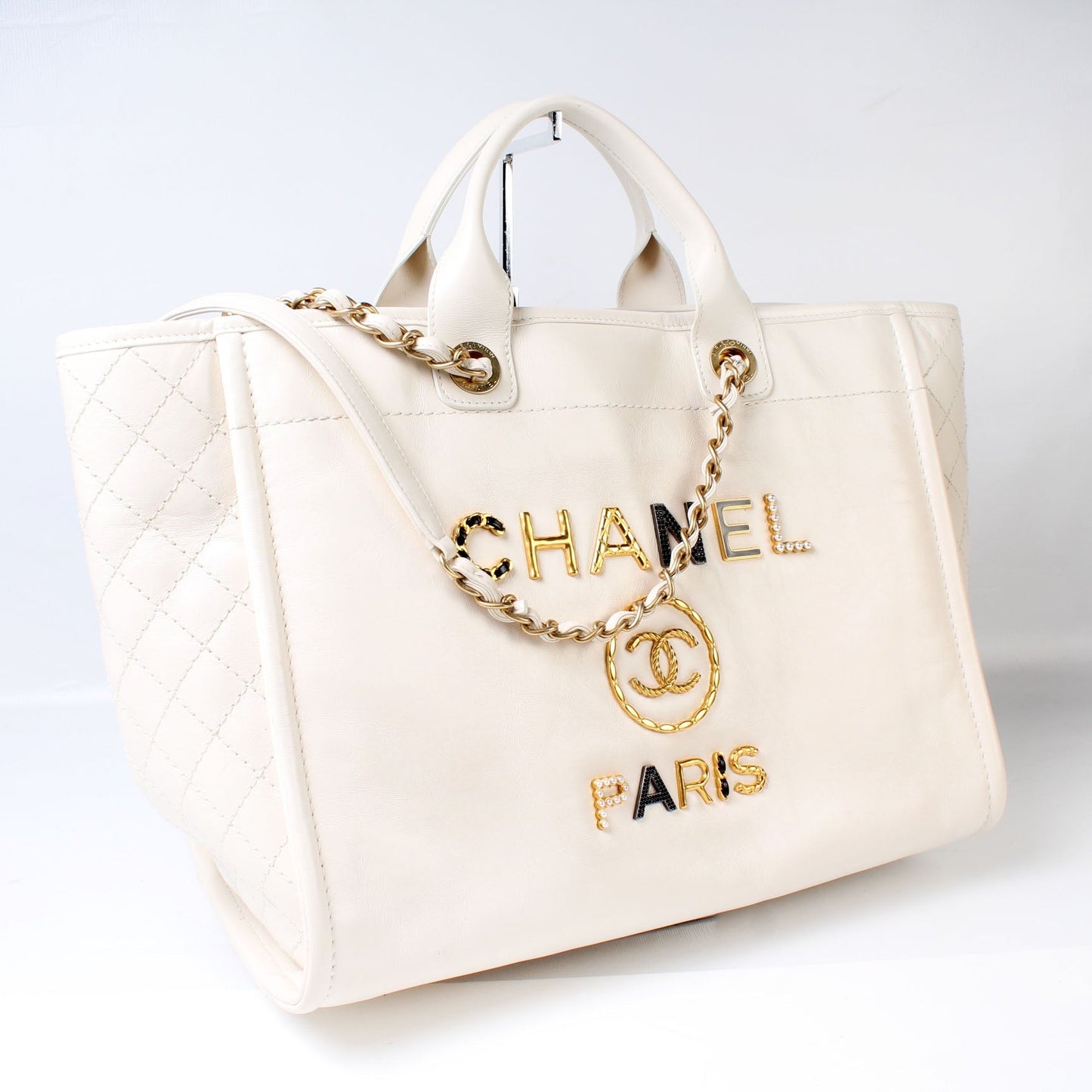 Chanel Deauville Charms Leather Key Chain