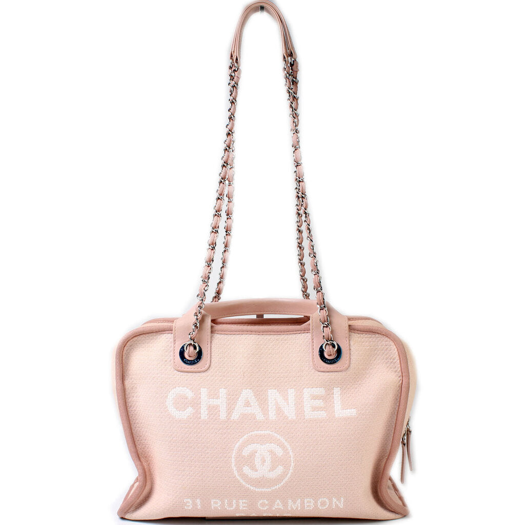 Chanel Deauville Bowling 20M Canvas Handbag
