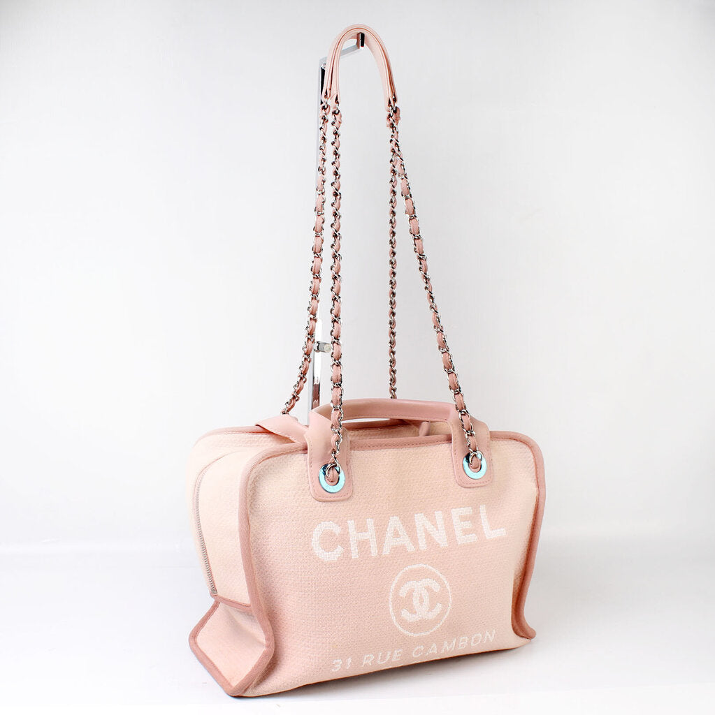Chanel Deauville Bowling 20M Canvas Handbag