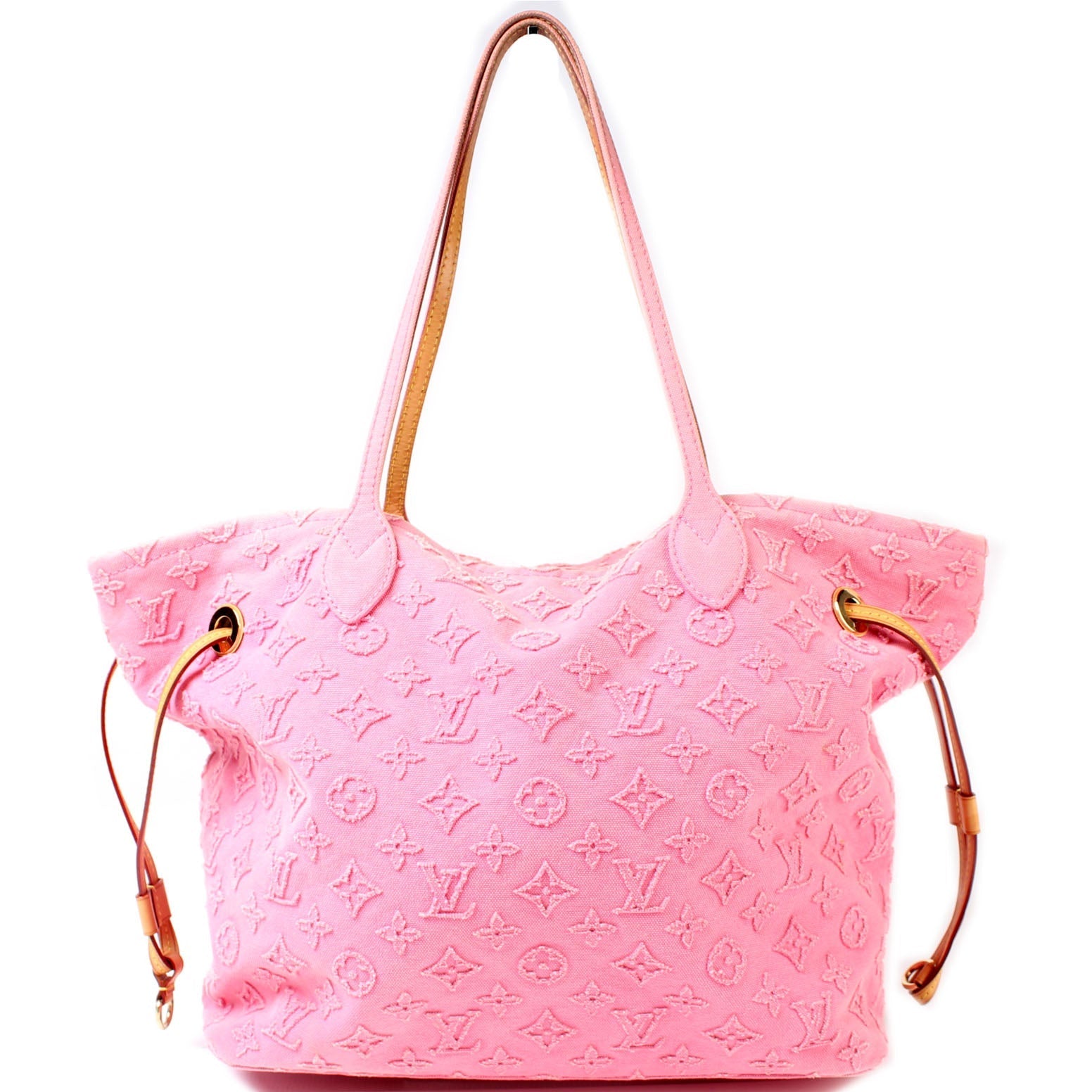 Louis Vuitton Neverfull MM Stone Denim Tote Bag