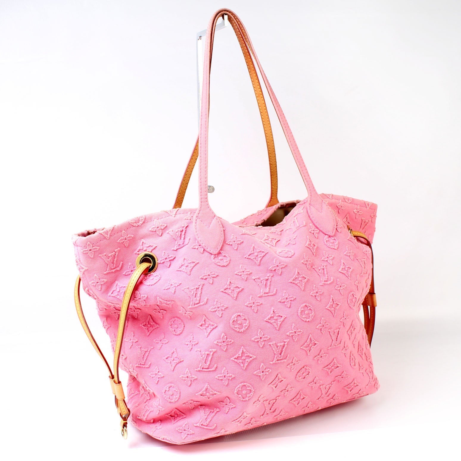 Louis Vuitton Neverfull MM Stone Denim Tote Bag