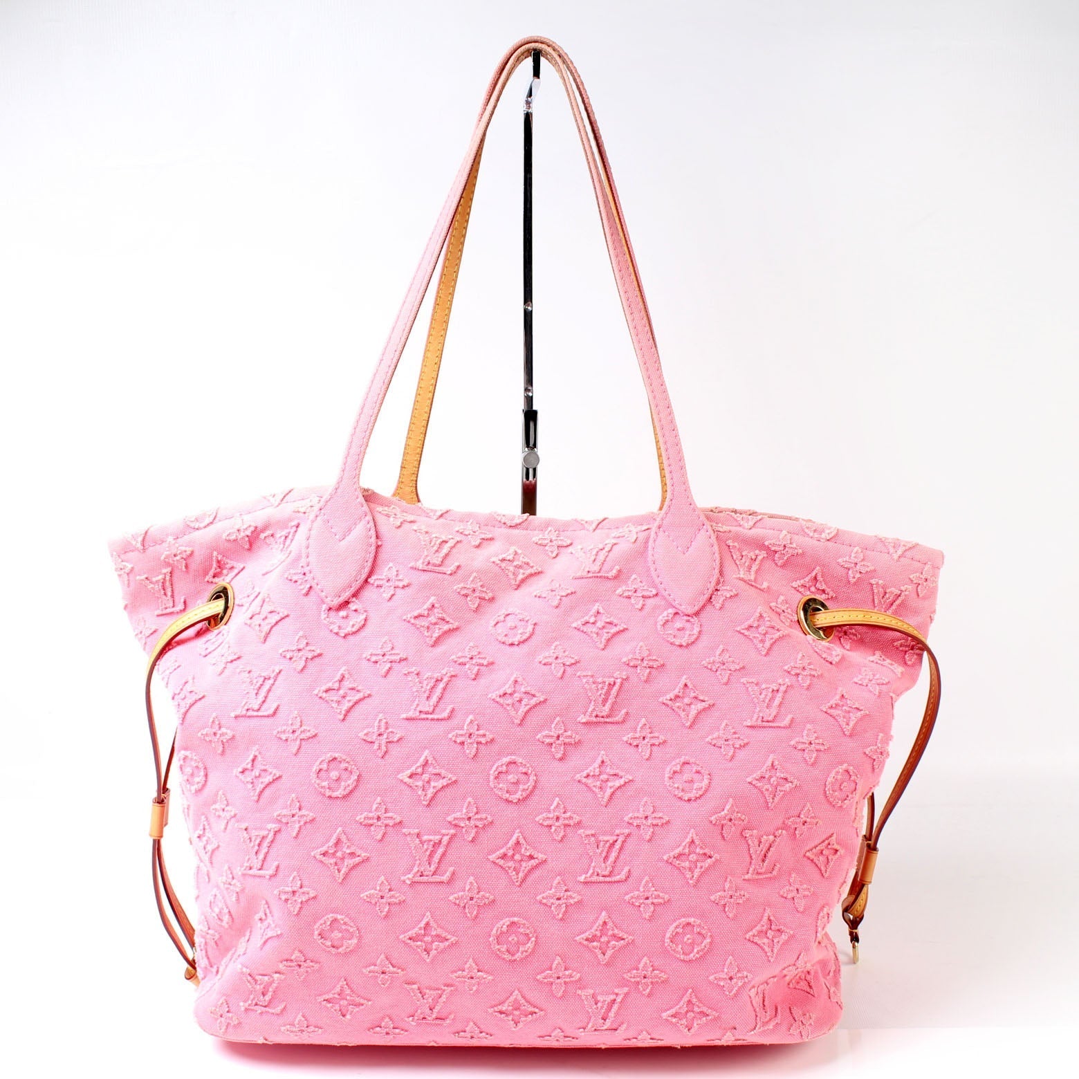 Louis Vuitton Neverfull MM Stone Denim Tote Bag