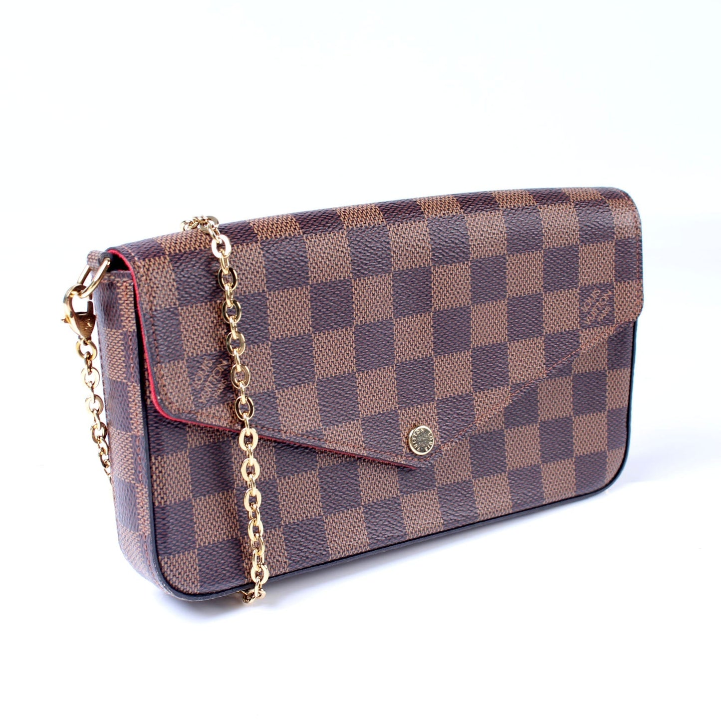 Louis Vuitton Pochette Felicie Ebene Damier Clutch Bag Ebene 6
