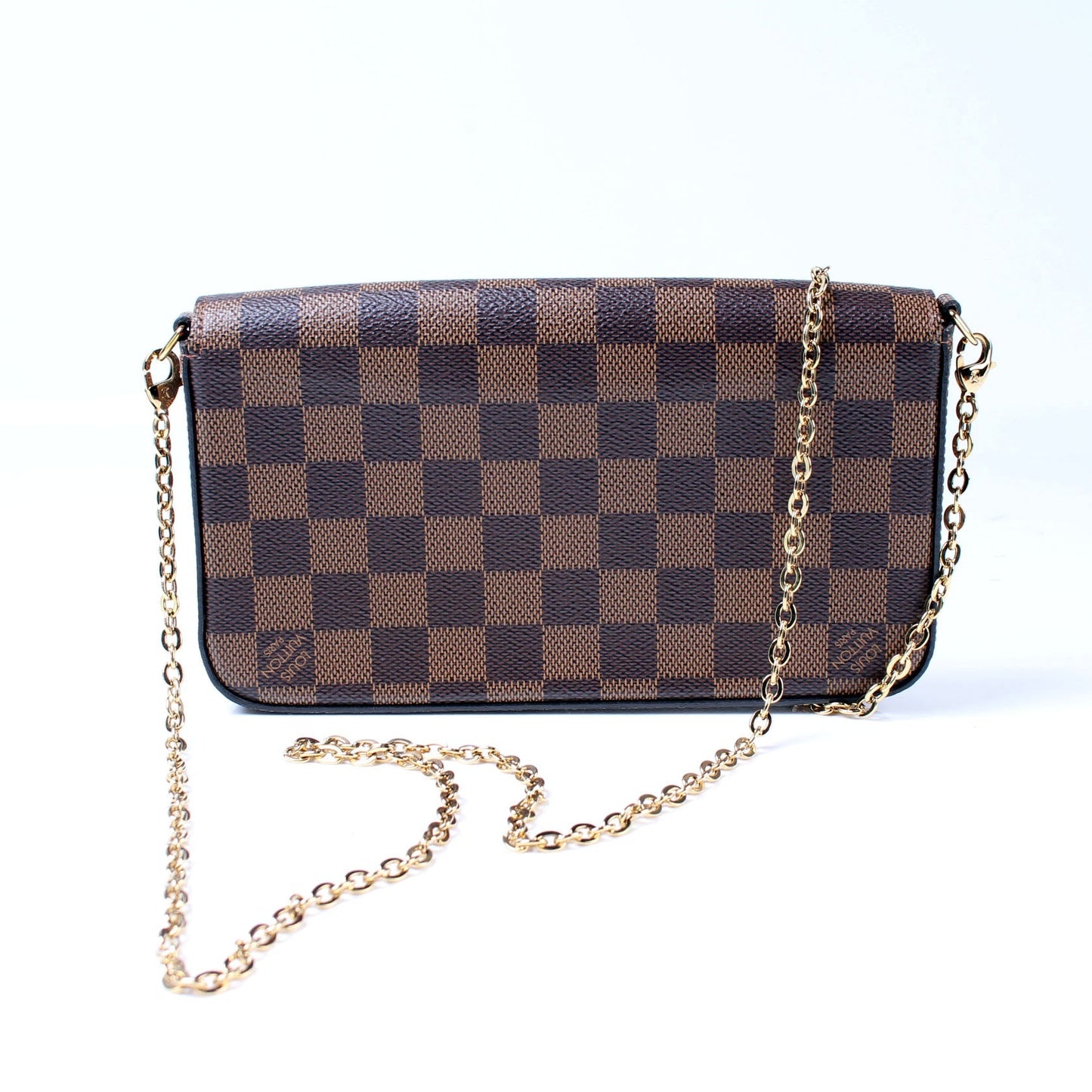 Louis Vuitton Pochette Felicie Ebene Damier Clutch Bag Ebene 6