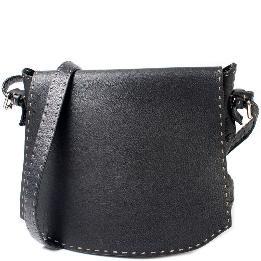 Fendi Stitch Crossbody Bag Leather