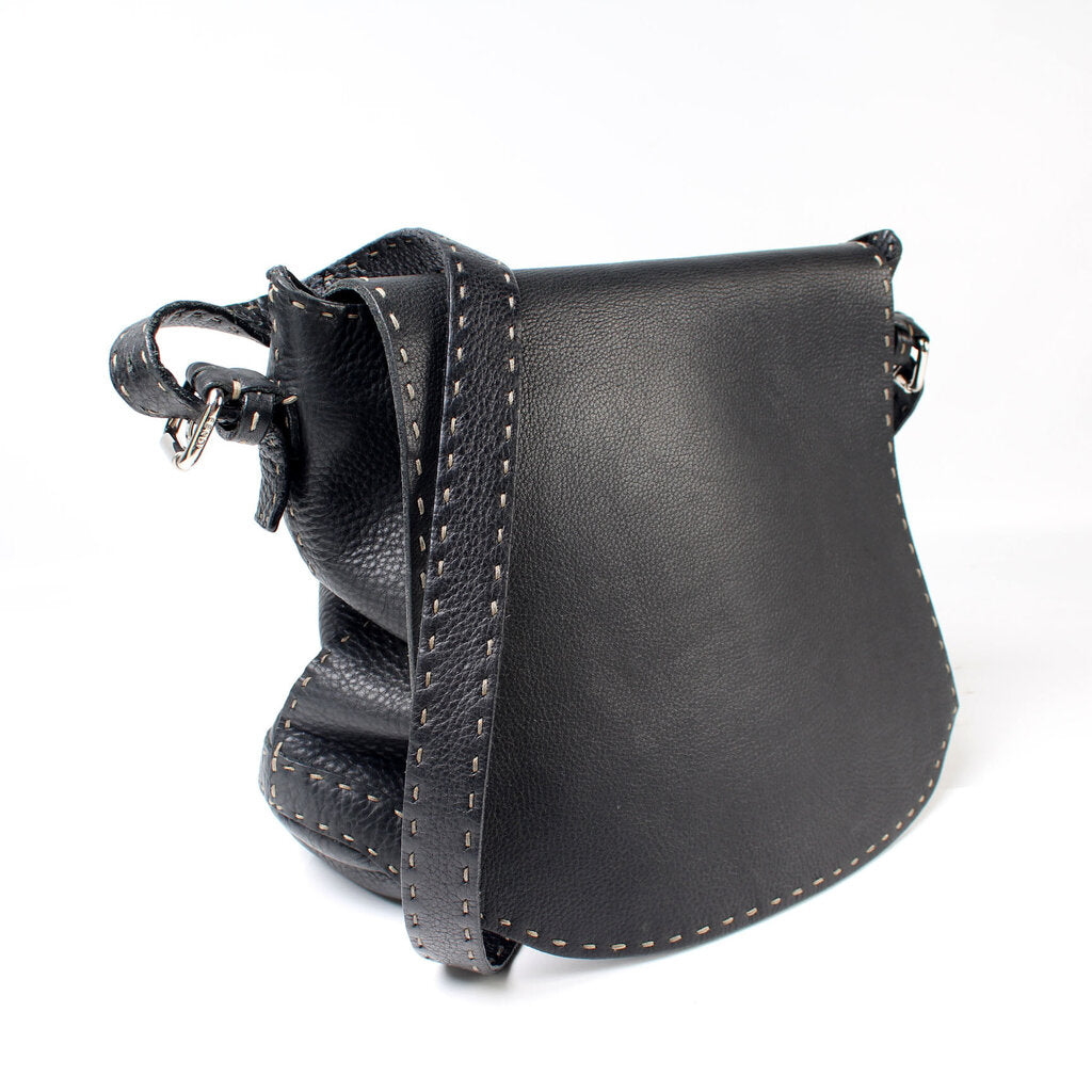 Fendi Stitch Crossbody Bag Leather