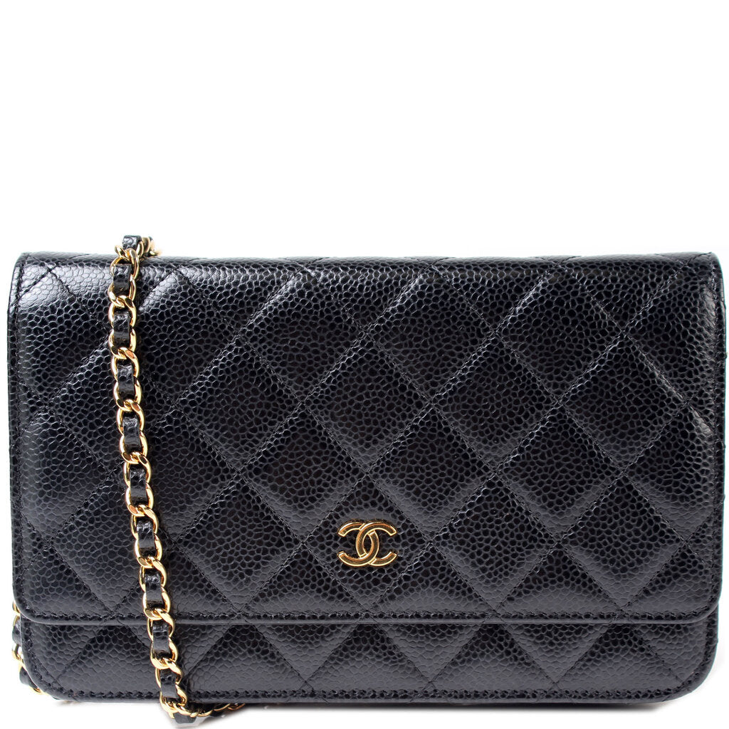Chanel WOC Classic Quilted Caviar 24M Clutch Bag