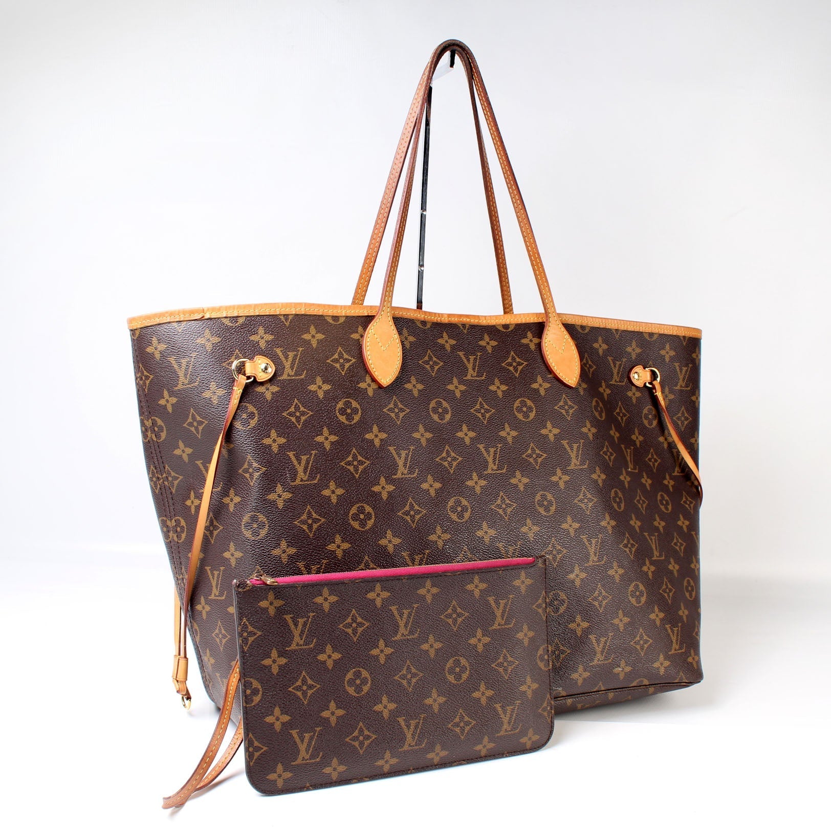 Louis Vuitton Neverfull GM W Pochette Monogram Tote Bag