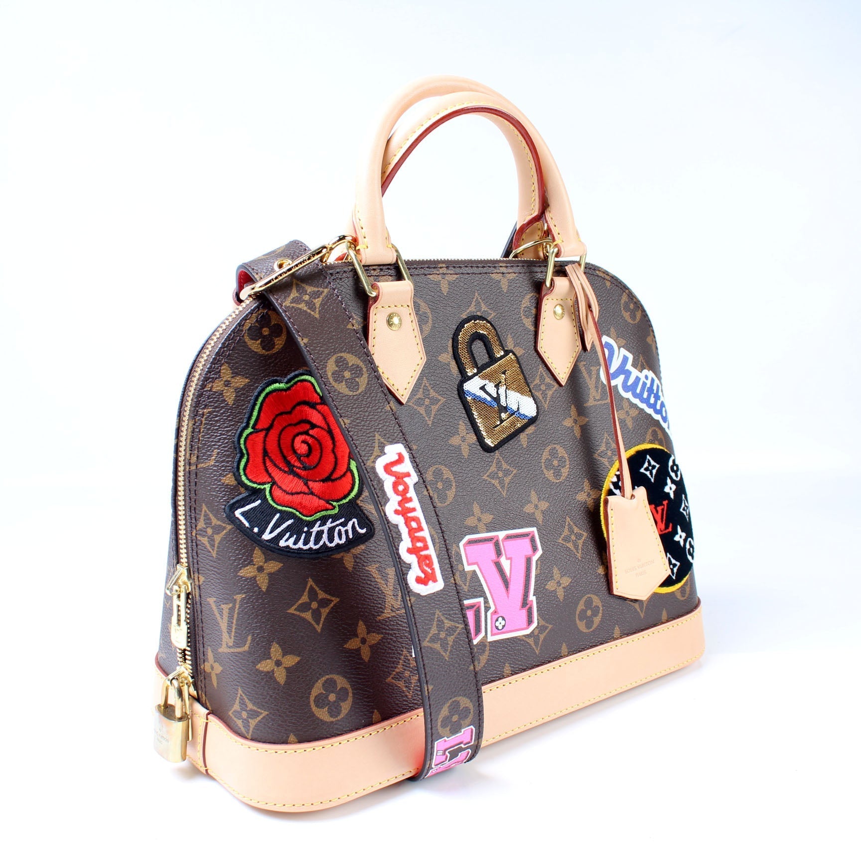 Louis Vuitton Alma PM Patches Monogram Handbag