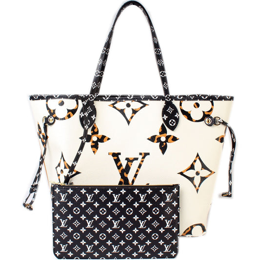 Louis Vuitton Neverfull MM Giant Jungle Monogram Tote Bag