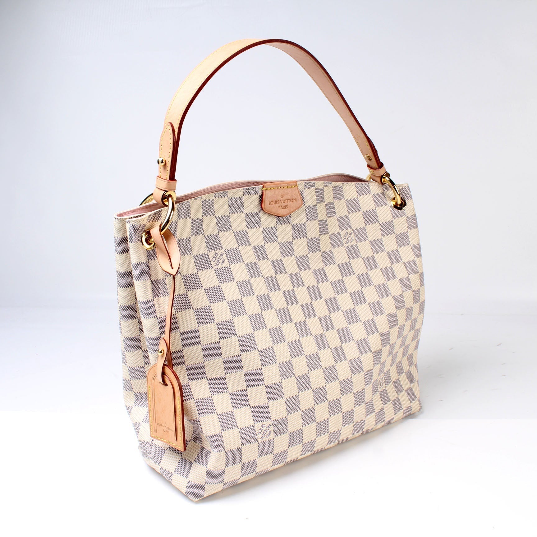 Louis Vuitton Graceful PM Azur Damier Handbag Azur 6