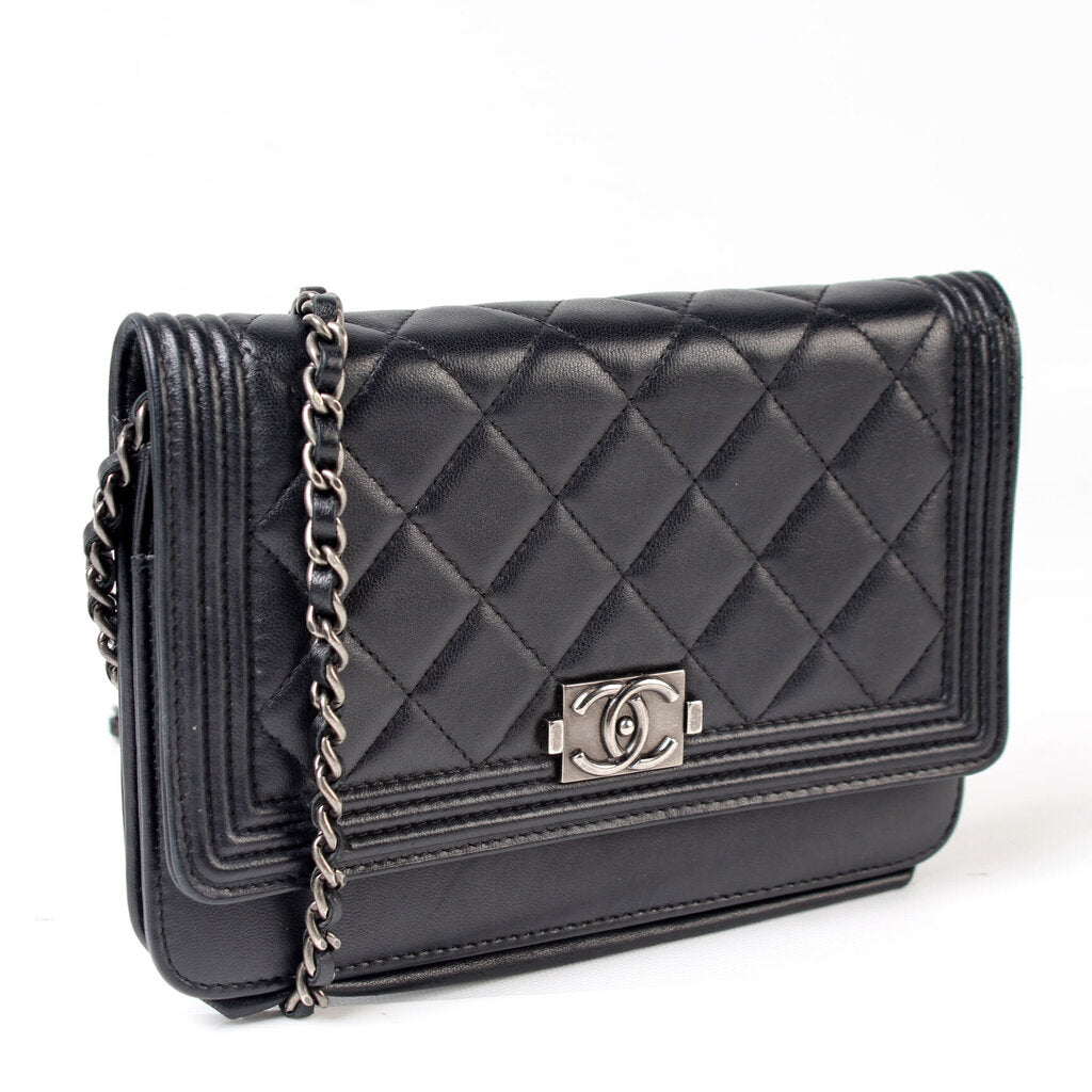 Chanel WOC Boy Lambskin 16M Clutch Bag