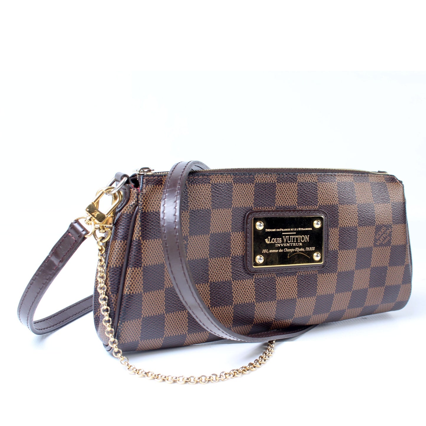 Louis Vuitton Eva Ebene Damier Clutch Bag Ebene 15