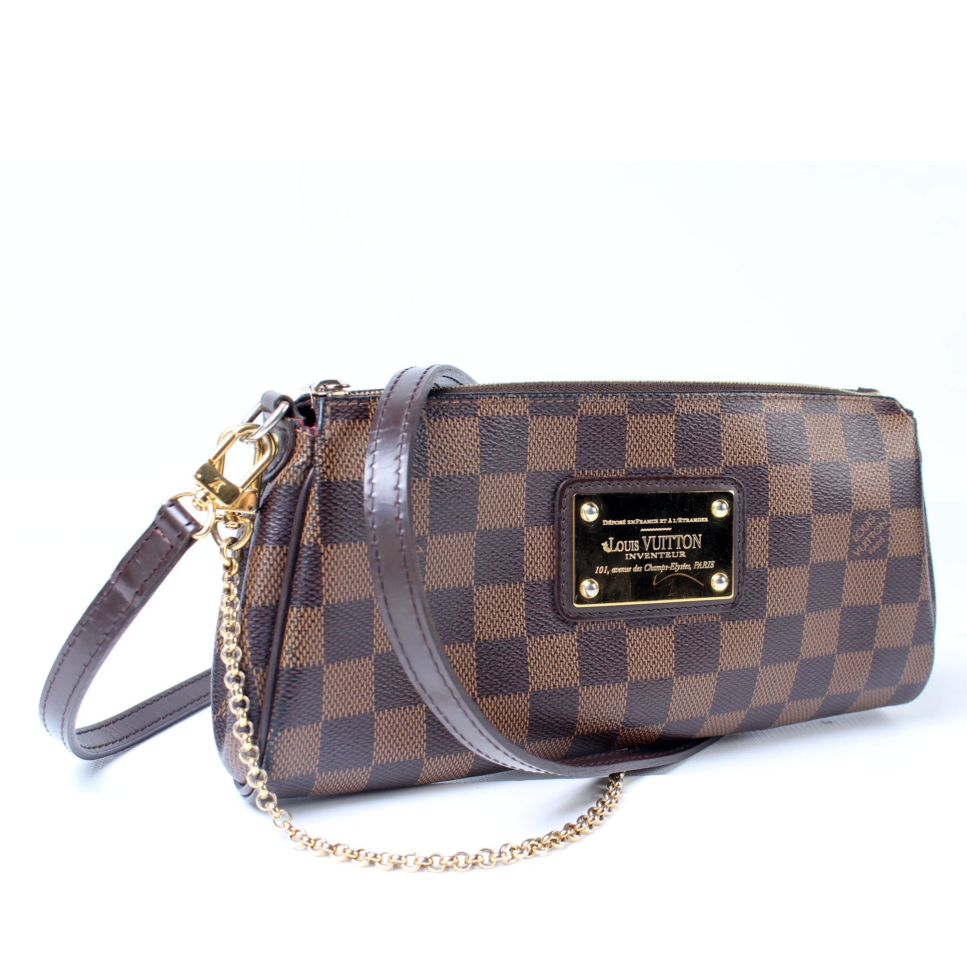 Louis Vuitton Eva Ebene Damier Clutch Bag Ebene 15