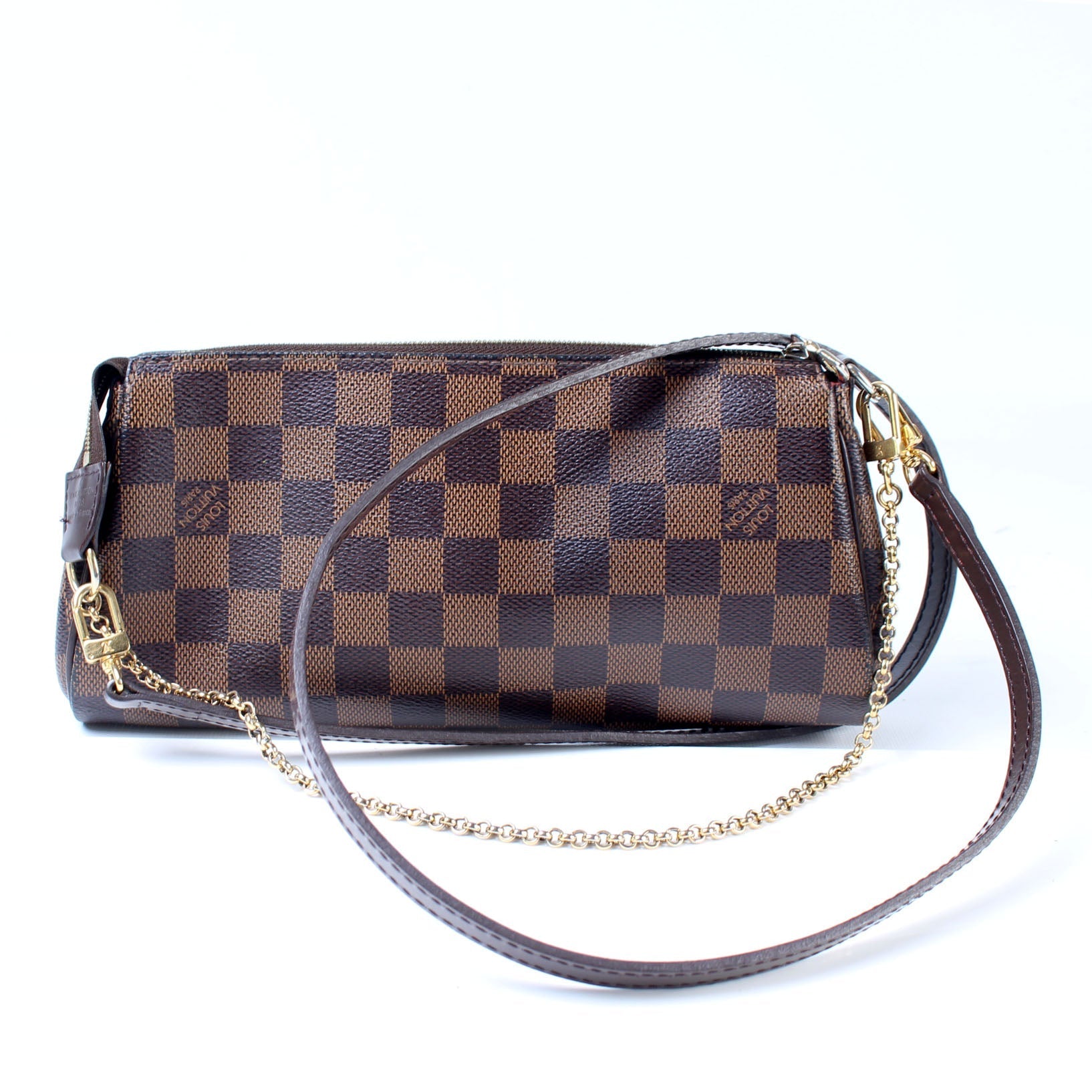 Louis Vuitton Eva Ebene Damier Clutch Bag Ebene 15