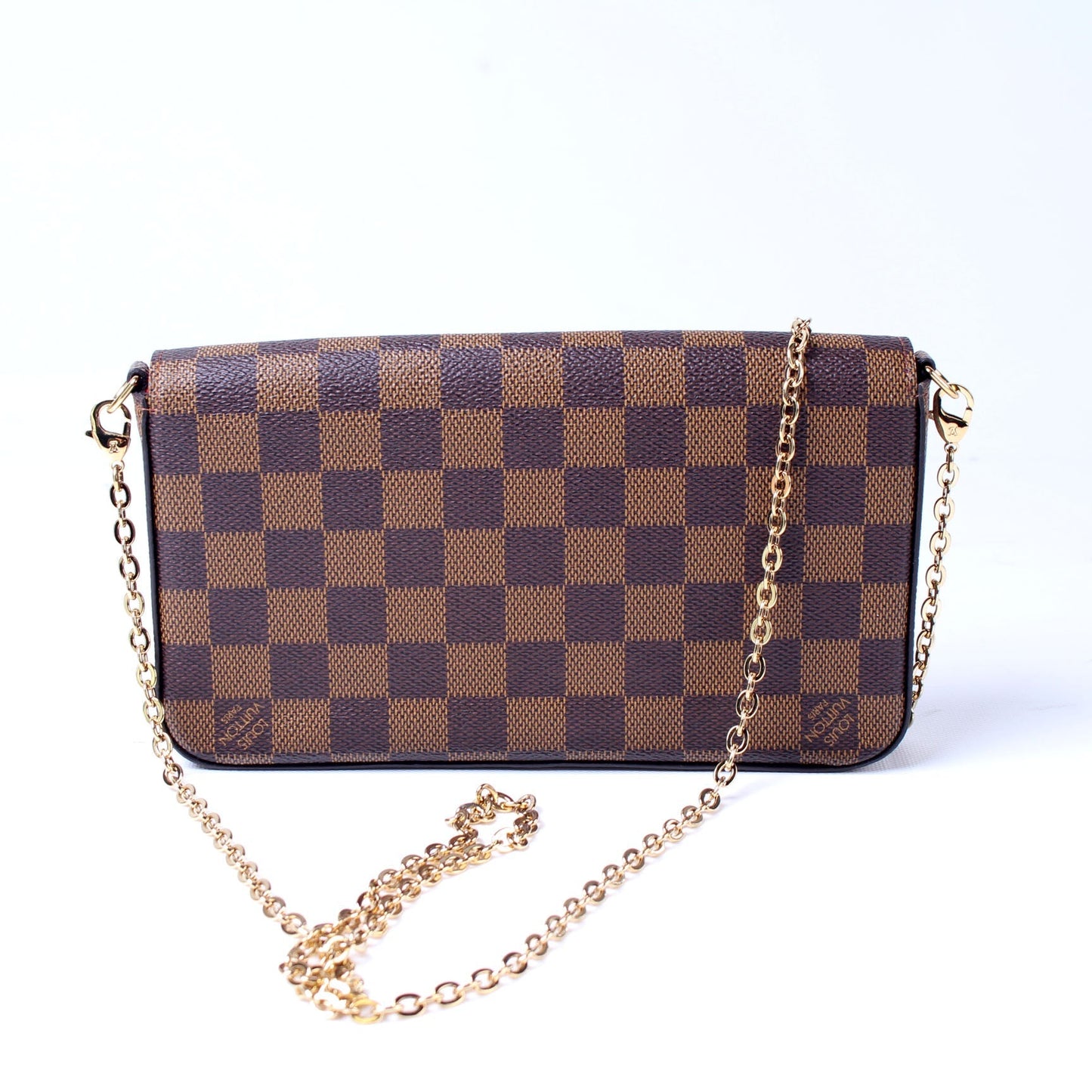 Louis Vuitton Pochette Felicie Ebene Damier Clutch Bag Ebene 7