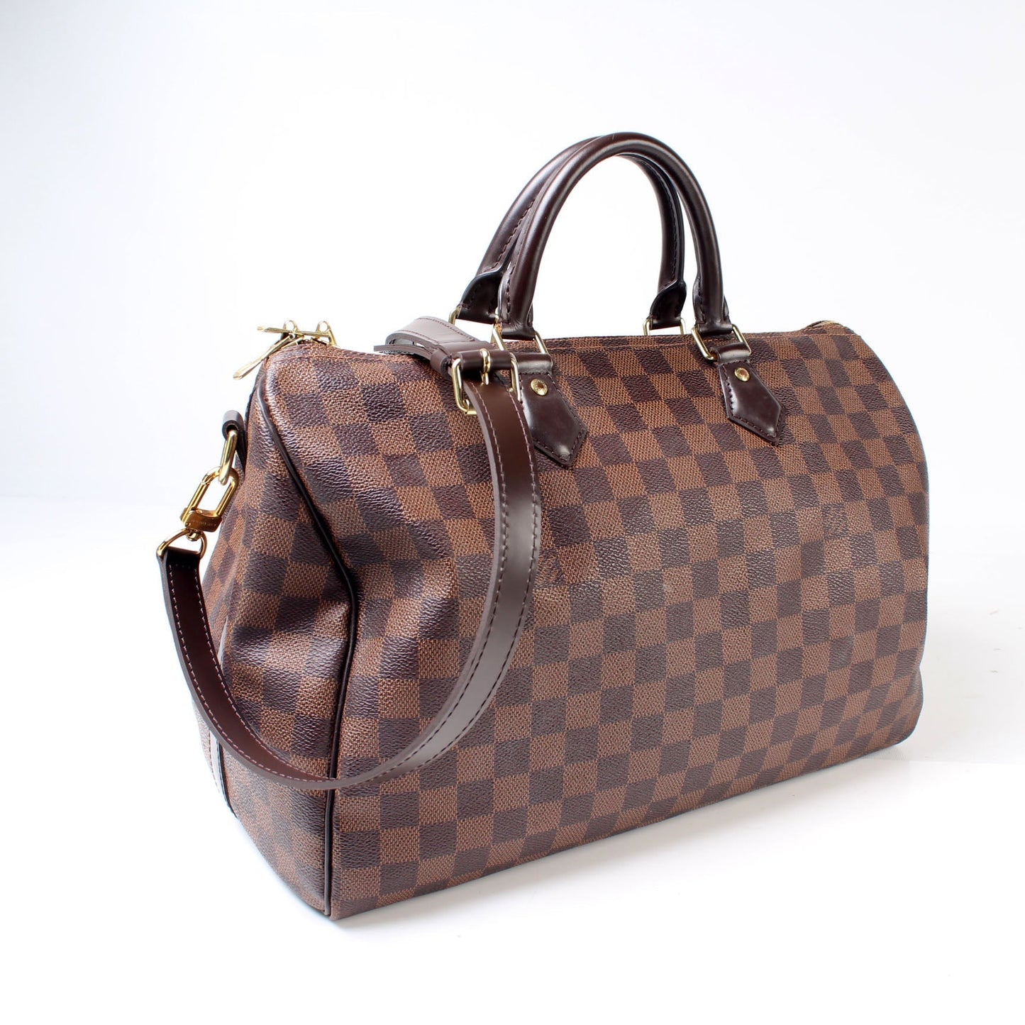 Louis Vuitton Speedy 35 Bandouliere Ebene Damier Handbag Ebene 5