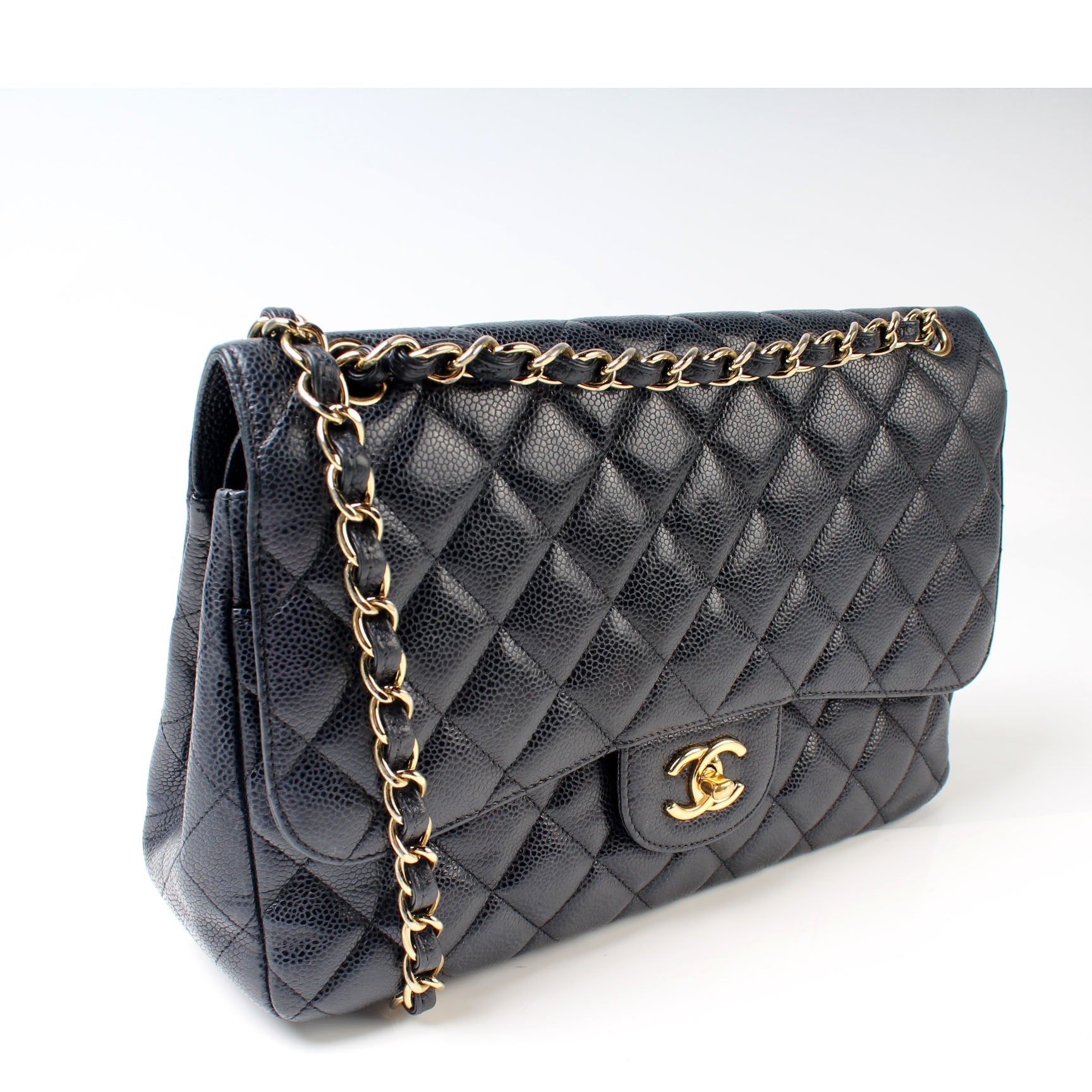 Chanel Classic Flap Jumbo Caviar 16M Handbag
