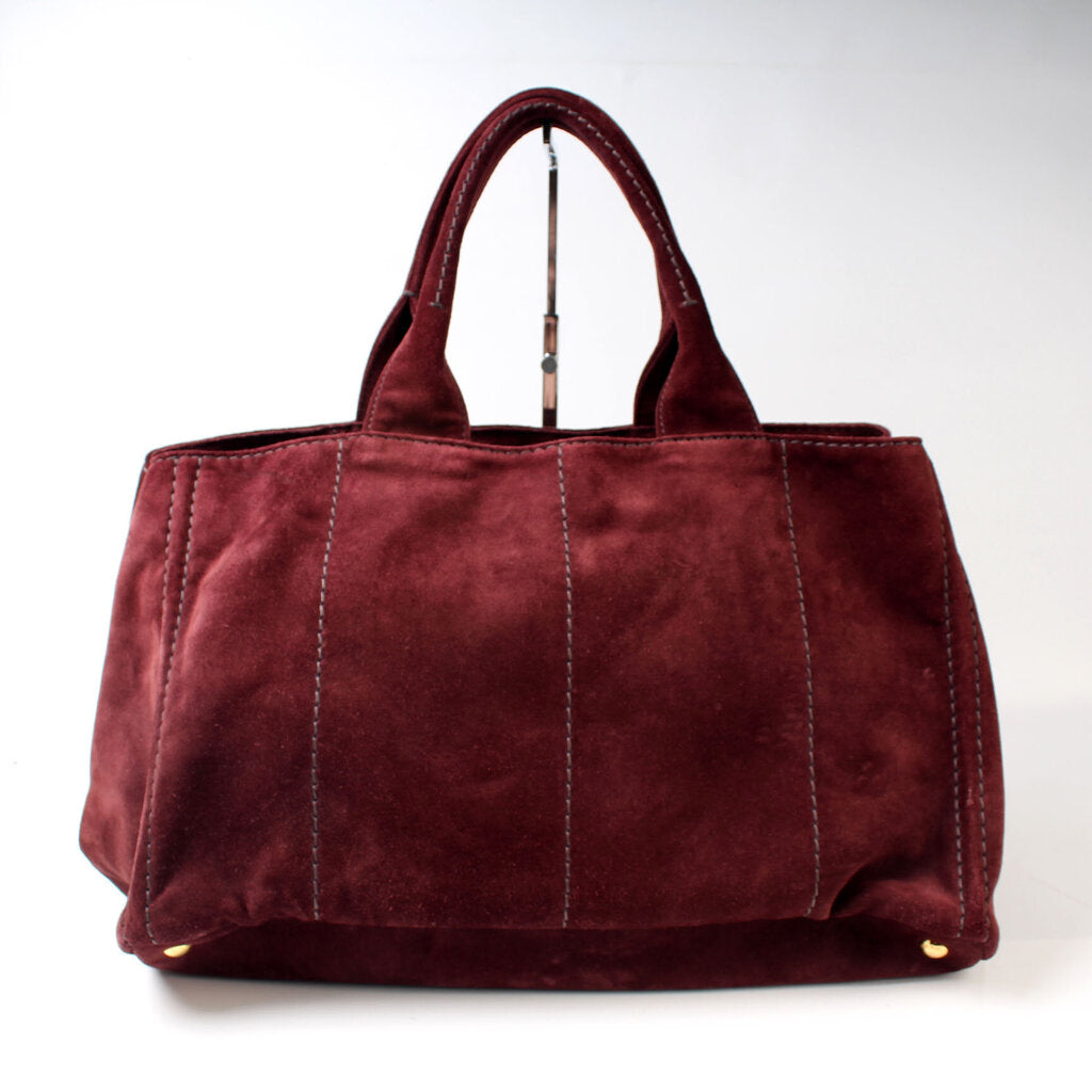 Prada Canapa Hobo Bag Suede Medium Travel Bag