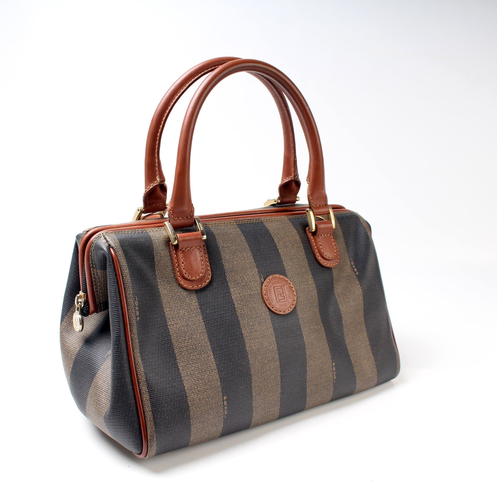 Fendi Pequin Boston Bag Small Travel Bag