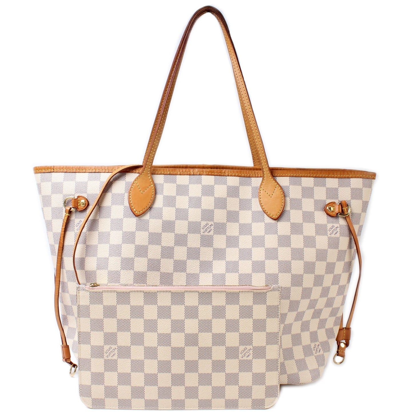 Louis Vuitton Neverfull MM W Azur Damier Wallet Case