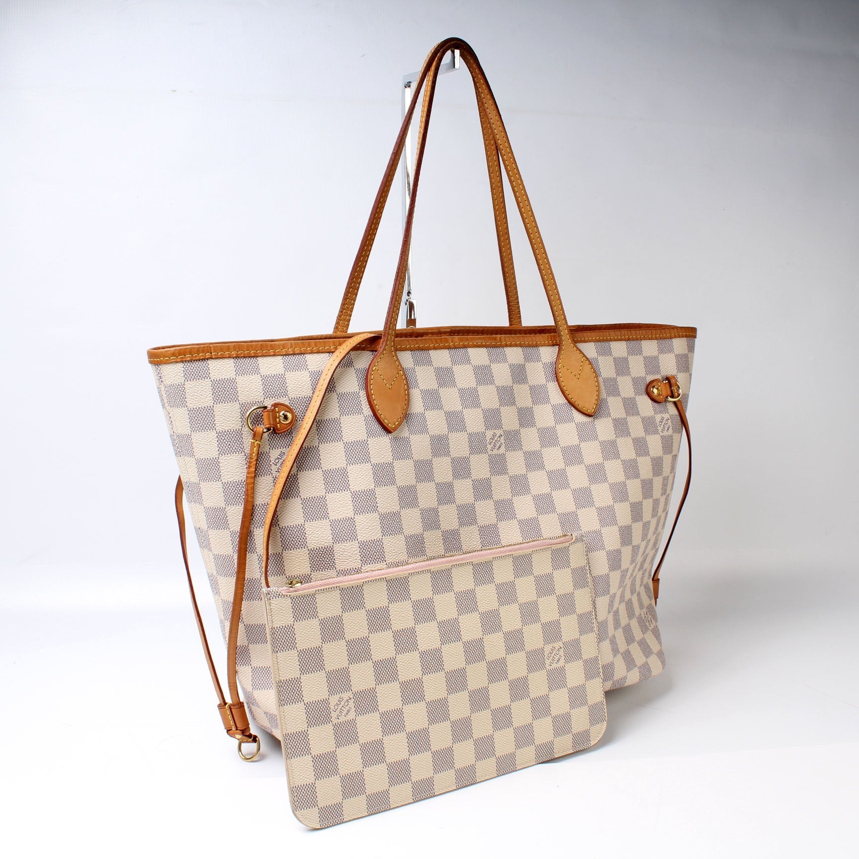 Louis Vuitton Neverfull MM W Azur Damier Wallet Case