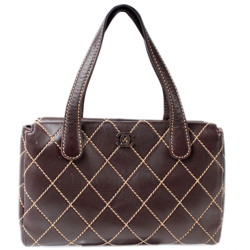 Chanel Surpique Stitch Satchel Small Satchel Bag