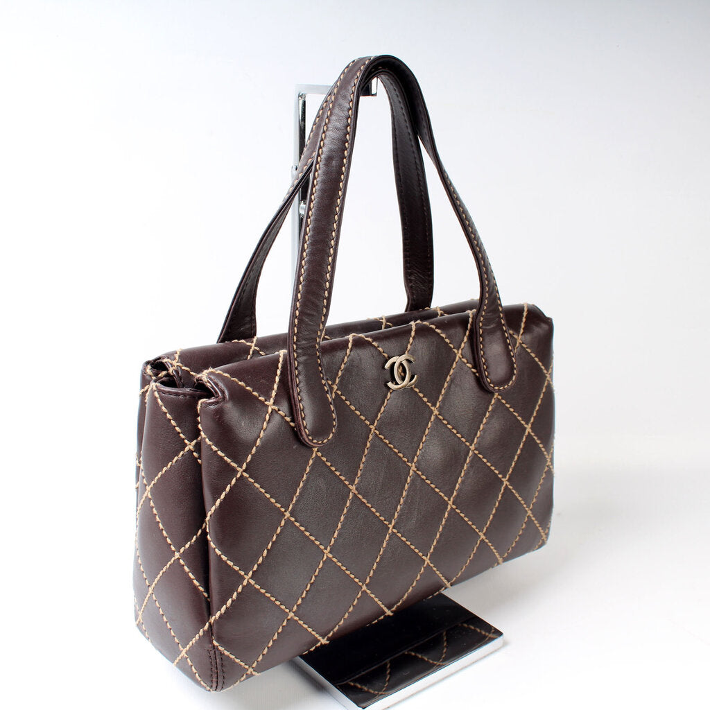Chanel Surpique Stitch Satchel Small Satchel Bag