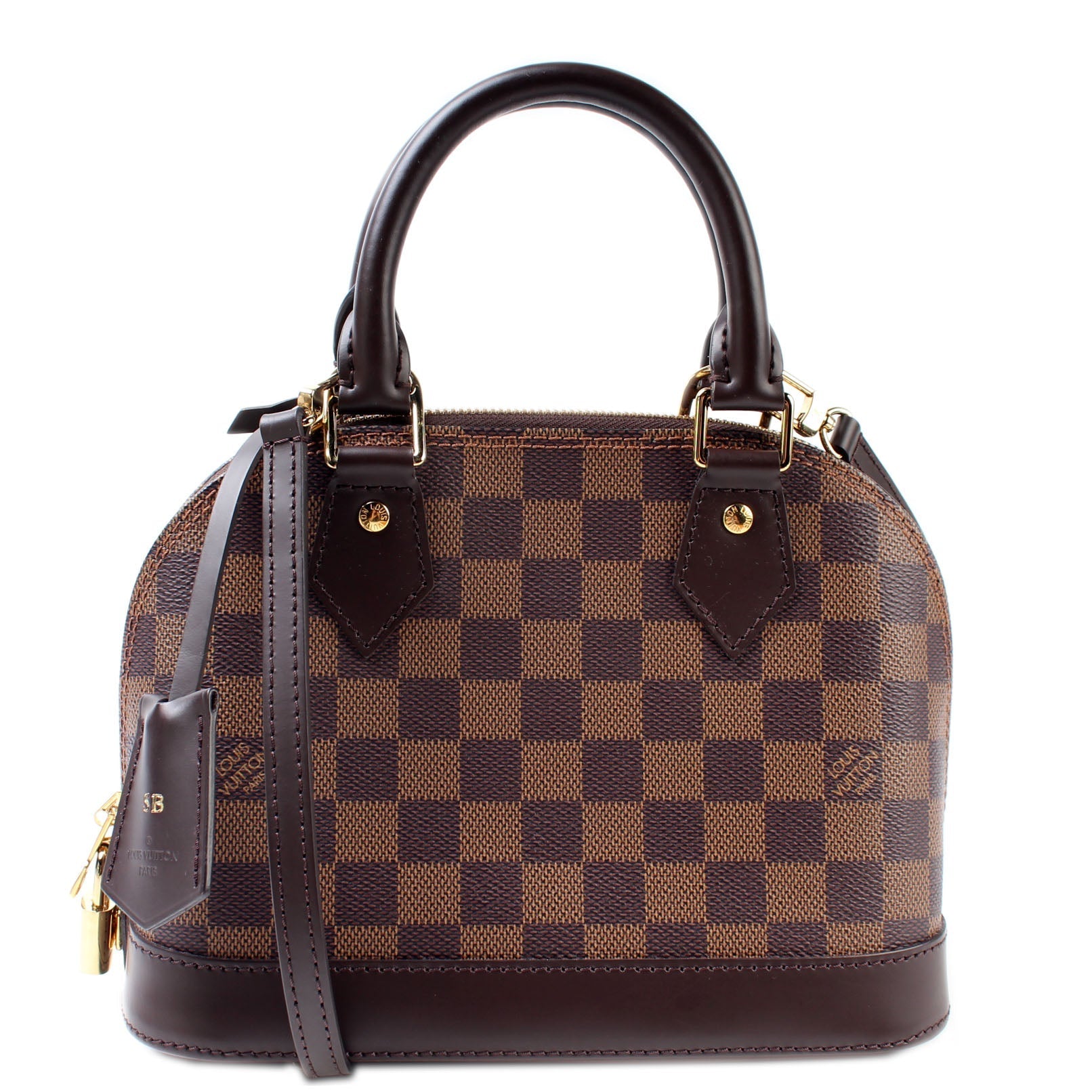Louis Vuitton Alma BB Ebene Damier Handbag Damier Ebene